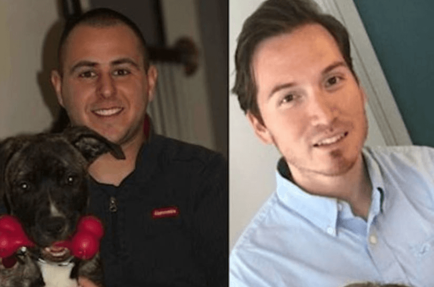 Sander Cohen (i), quien paró para asistir a Carlos Wolff en la autopista. Los dos murieron cuando un auto los embistió y los lanzó al otro lado del muro de la autopista.