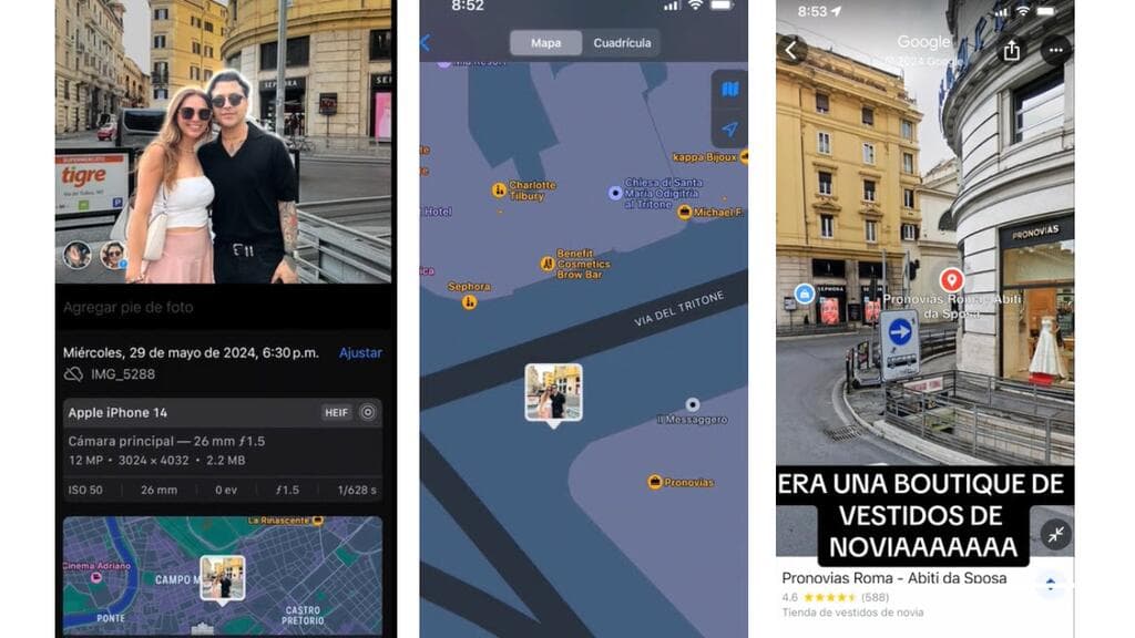 Nodal se tomó fotos junto a fan en Roma, supuestamente afuera de una famosa boutique que vende vestidos de novia.