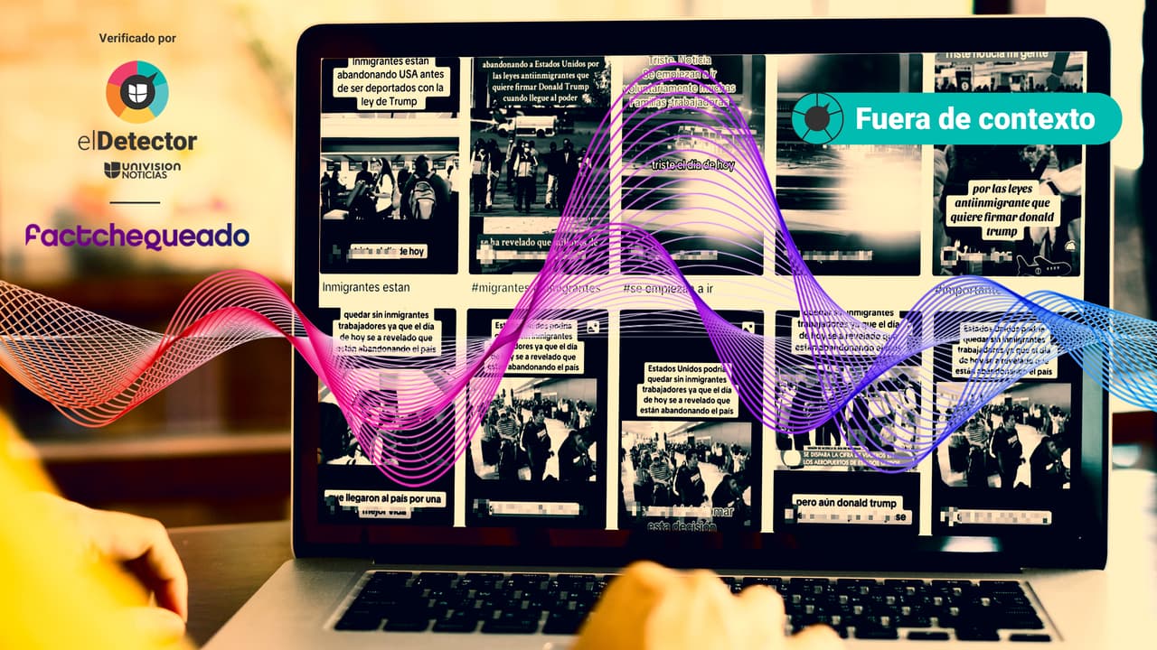 Están fuera de contexto fotos y videos de aeropuertos con los que se asegura que hay una huida masiva de migrantes de EEUU