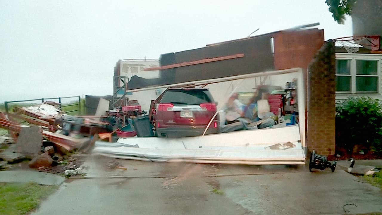 Una casa destruida en Perry, Oklahoma. El Servicio Meteorológico Nacional había advertido que el riesgo de tornados en la región se encontraba en el nivel más alto que habían visto en años.
