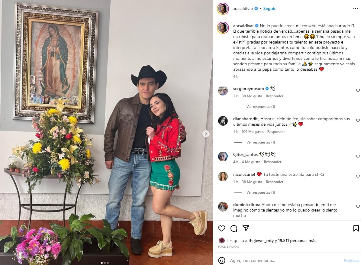 Ara Saldivar le dio el último adiós a Julián Figueroa a través de un emotivo mensaje.