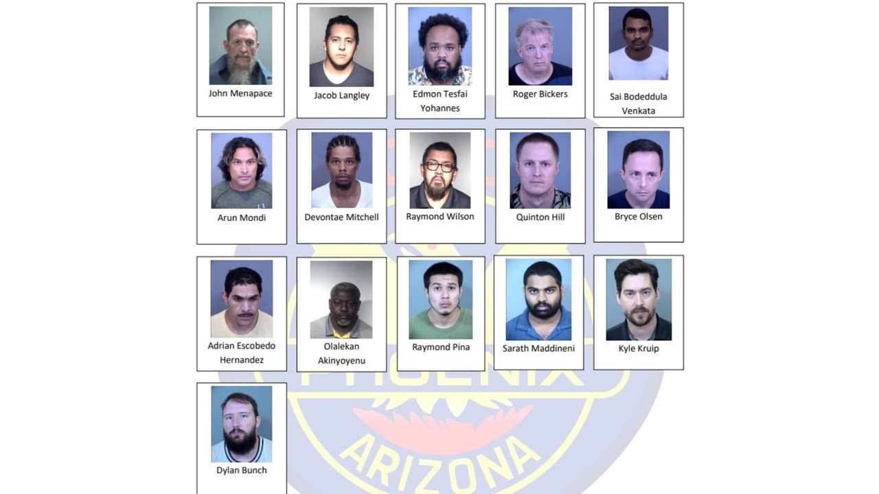 Operación encubierta deja 16 detenidos por presuntos crímenes sexuales contra menores