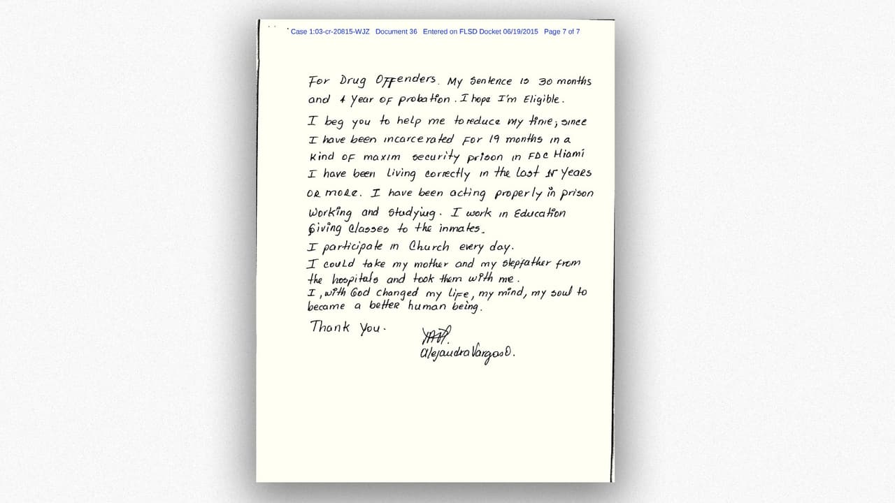 De su puño y letra dijo haber tomado otro camino en su vida después del episodio de los años noventa.