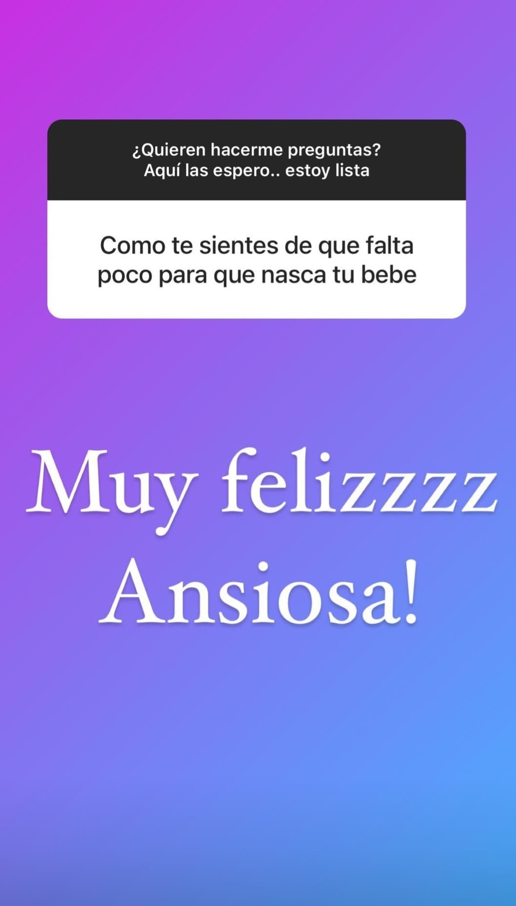 A través de sus redes sociales, Fran se muestra impaciente y cuenta los días para poder disfrutar a Gennaro entre sus brazos.
