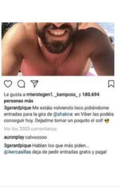 "¡Hablan los que más piden...
<b>Iker Casillas deja de pedir entradas gratis </b>¡y paga!", le exigió.
<br>