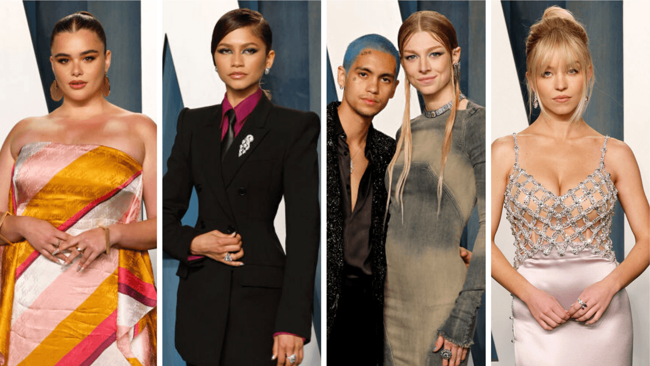 Barbie Ferreira, Zendaya, Dominic Fike, Hunter Schafer y Sydney Sweeney