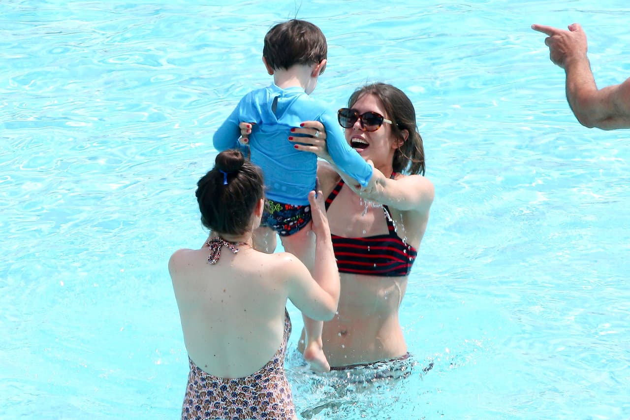 La Casiraghi lucía muy feliz.