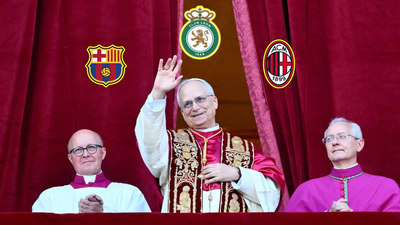 Del León al Barcelona, así le da el mundo del futbol la bienvenida al nuevo papa