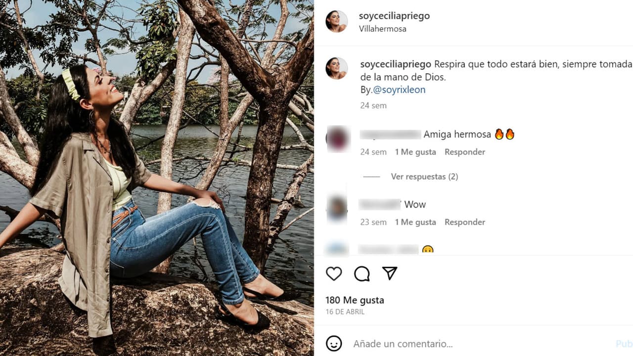 En esta publicación, fechada el pasado 16 de abril, Cecilia Priego tenía esperanzas de que "todo saldría bien".