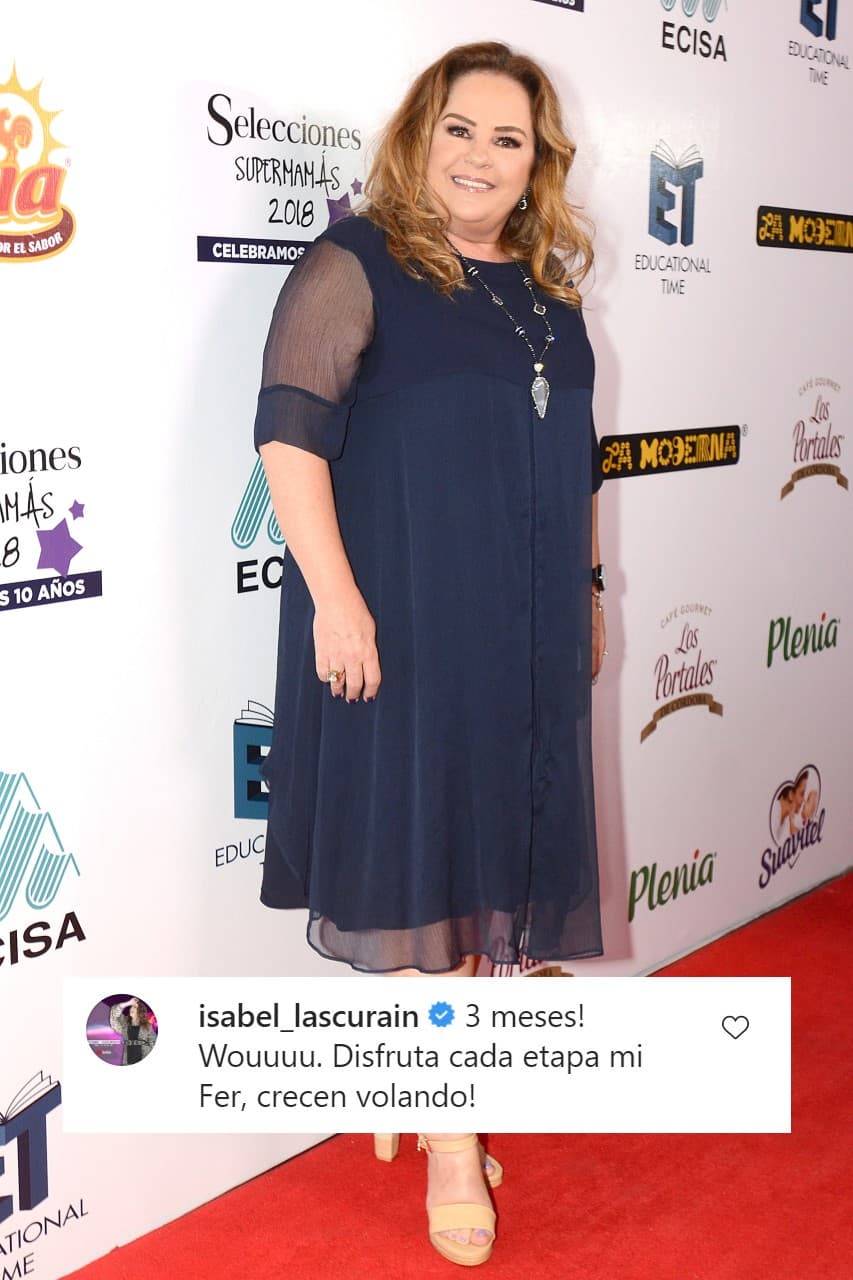 <b>Isabel Lascuráin</b>, integrante del grupo Pandora, le recomendó a la actriz que disfrute a su hijo porque "crecen volando".
<br>