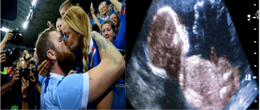 1) A los 6 meses de una noche de pasión.