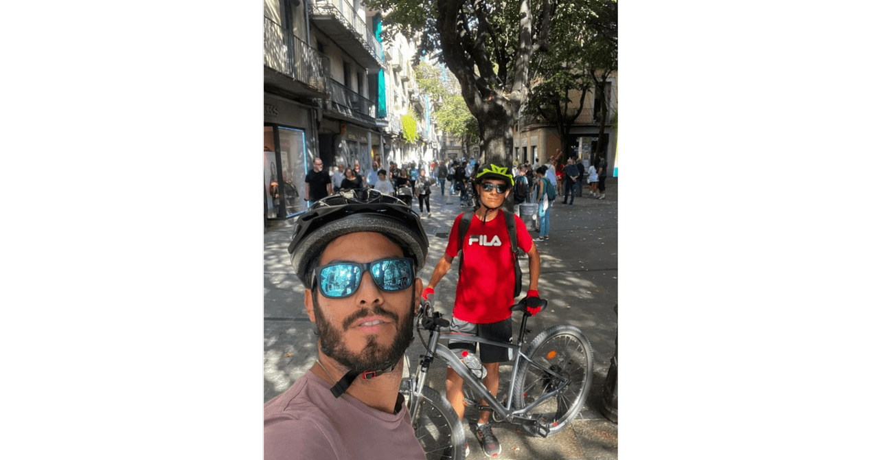 Hugo Catalán y su hijo