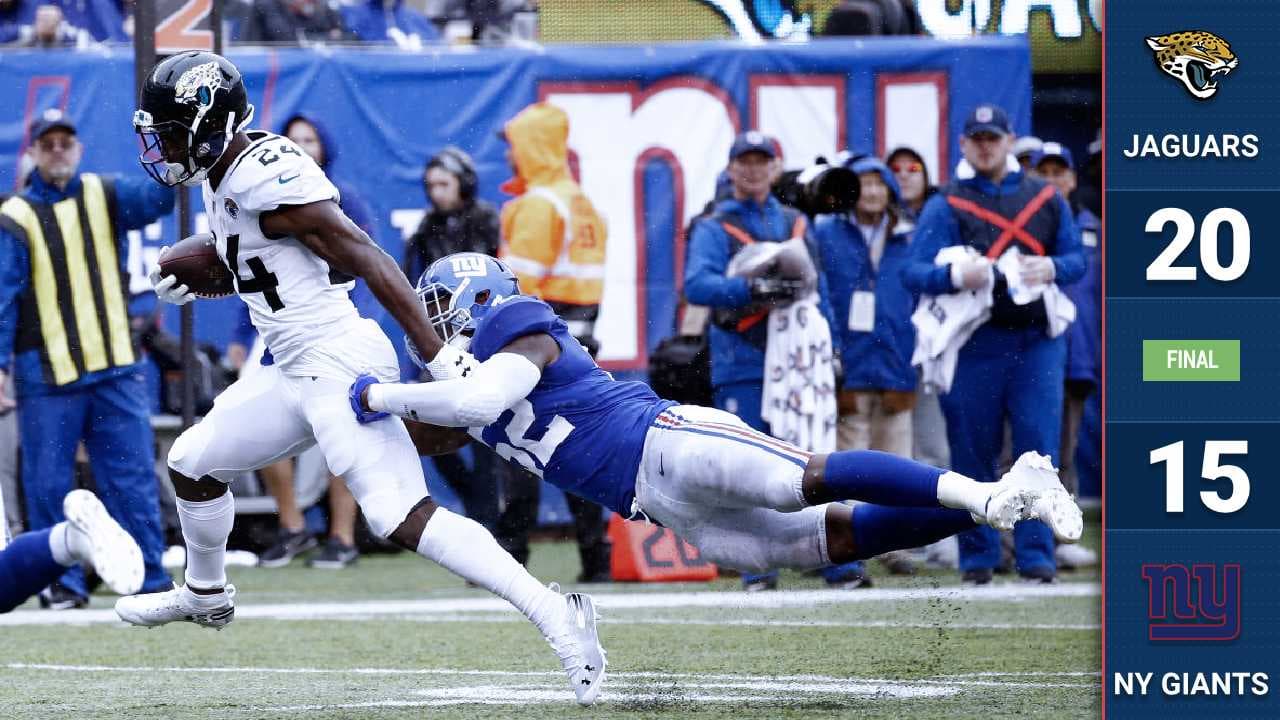Una intercepción de Myles Jack en el último cuarto, que fue devuelta hasta touchdown, fue crucial para el triunfo de los Jaguars en casa de los Giants.