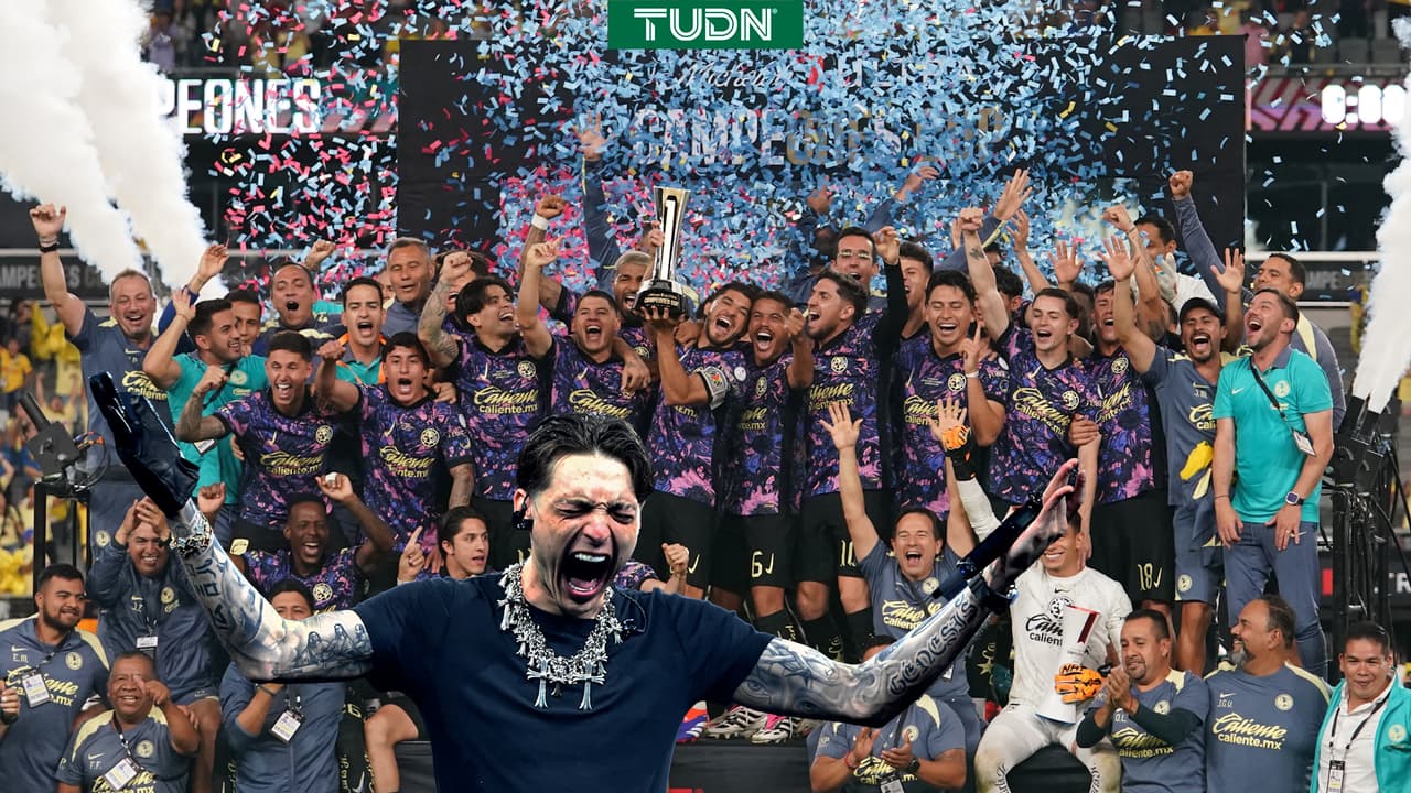 Peso Pluma festeja título del América en la Campeones Cup 2024