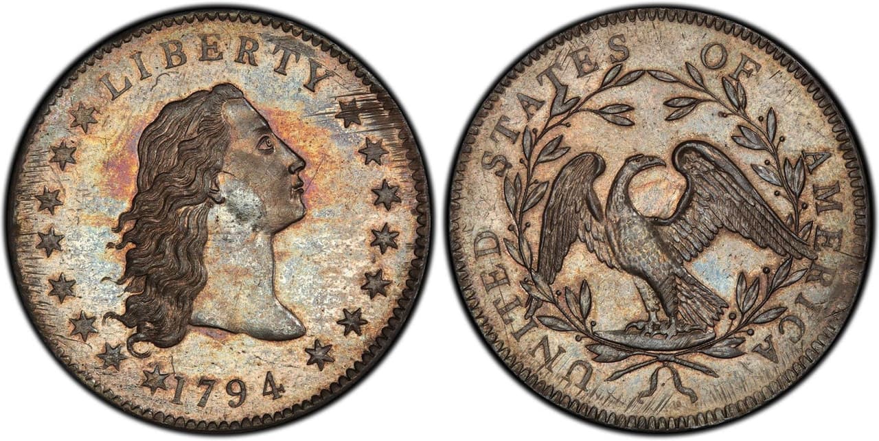 Este histórico y raro dólar de plata de 1794 acuñado en Filadelfia  está en subasta y puede ser suyo 