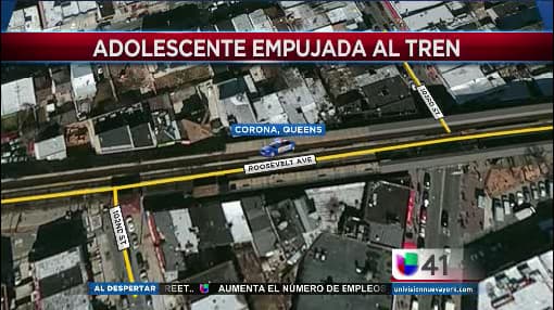 Video: Huye hispano que empujó a jovencita a vías del tren en Queens
