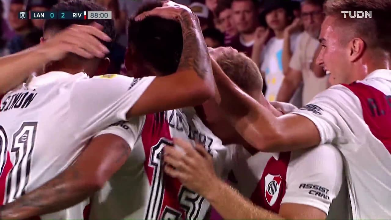 ¡Aumentan la cuenta! Beltrán marca el 0-2 para River Plate ante Lanús