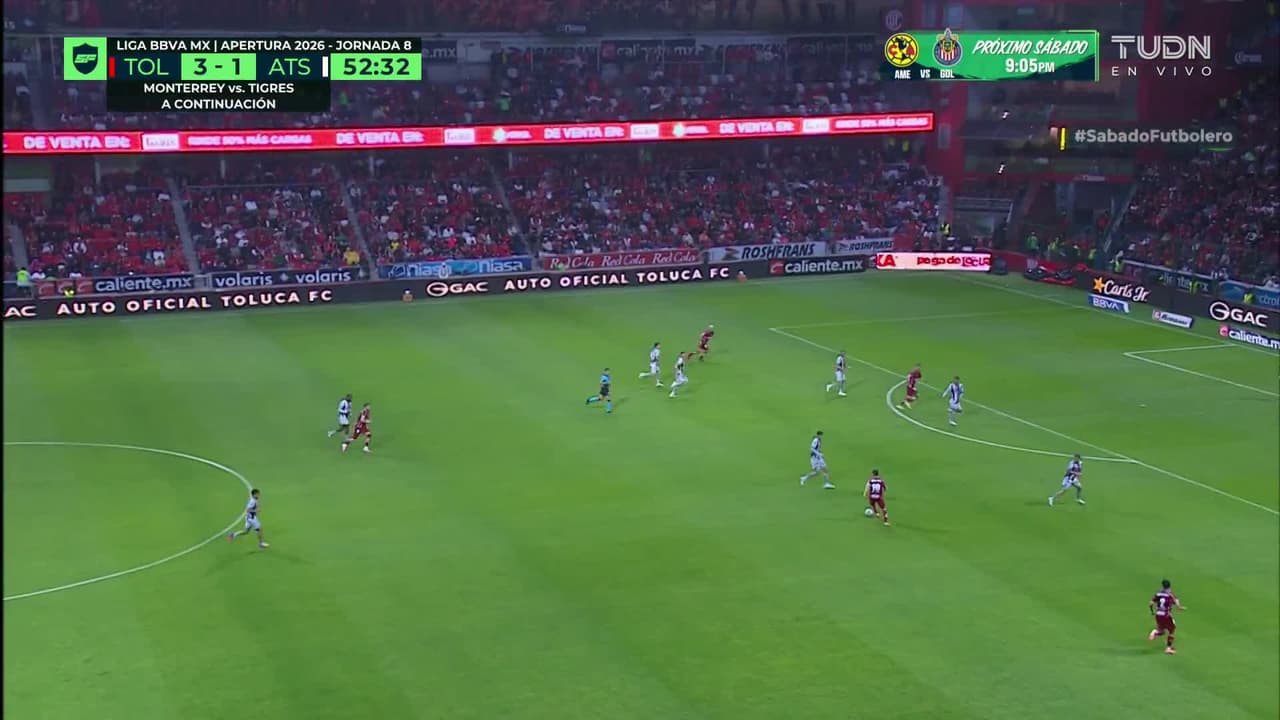 ¡GOL!  anota para Toluca. Paulinho