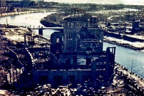 Que lucía así en 1945, después del bombardeo.