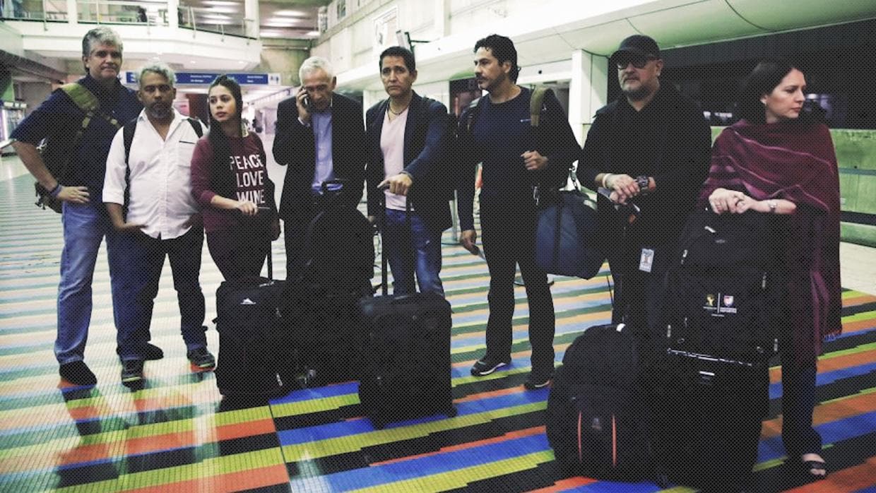 Jorge Ramos and the Univision team that interviewed Nicolas Maduro.