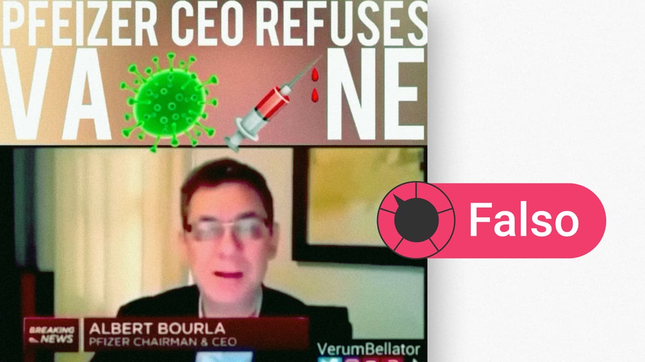¿El presidente de Pfizer no se ha vacunado contra el covid-19?