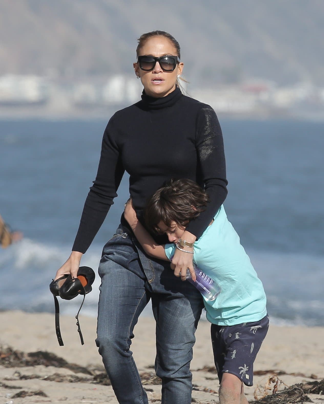 No le gustó mucho que estuvieran retratando este momento familiar.