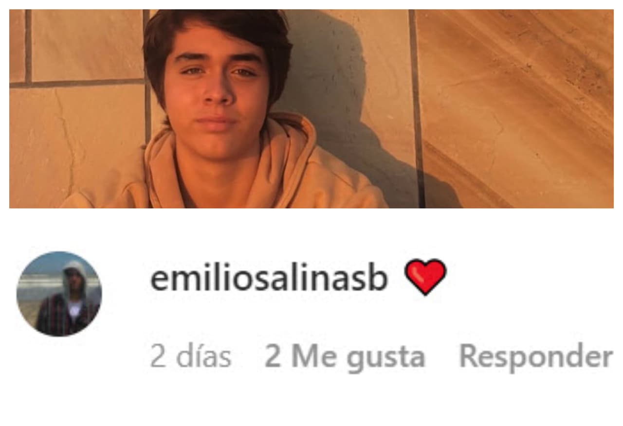 Mientras tanto, Emilio Salinas, que vive con su hermano y su madre en Perú, le dejó esta señal de amor a su media hermana mayor. 
<br>