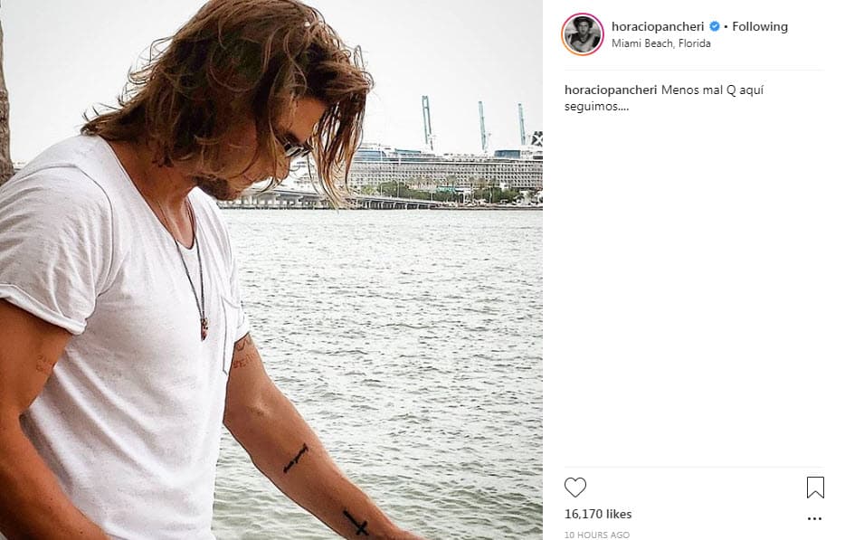 Pero esta no fue la única señal de alerta que sus fans encontraron, la mañana de este 30 de julio Horacio Pancheri compartió una fotografía con un mensaje poco alentador. El actor prefirió desactivar los comentarios en su publicación.