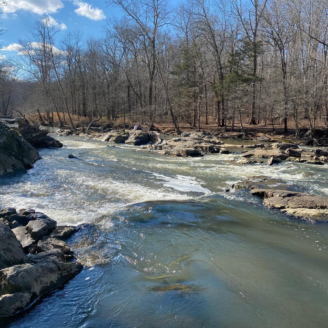 <b>Eno River State Park (Durham)</b>
<br>
<b>Sitio web</b>: 
<a href="https://www.ncparks.gov/state-parks/eno-river-state-park">https://www.ncparks.gov/state-parks/eno-river-state-park</a> 
<br>
<b><a href="https://maps.app.goo.gl/KqEG7QWdCuCEn6hf7">Cómo llegar</a> </b>
<br>
<br>Ubicado en los condados de Durham y Orange, a 10 millas al noroeste del centro de Durham, el parque estatal del río Eno se extiende por cinco áreas de acceso a lo largo del río del mismo nombre. La corriente rápida, pero a menudo poco profunda, del río puede dificultar la navegación, pero ofrece hermosos puntos de referencia como sus cascadas.