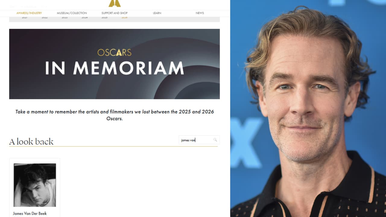 James Van Der Beek fue recordado en el In Memoriam digital de la Academia.