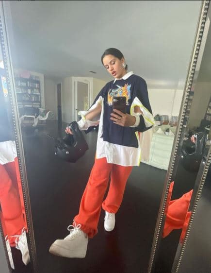 Como resultado de la creatividad de Rosalía y Pilar, los 'outfits' que la cantante presume en redes sociales y arriba de los escenarios son un 'punch' de color y formas porque "se consideran personas muy visuales".