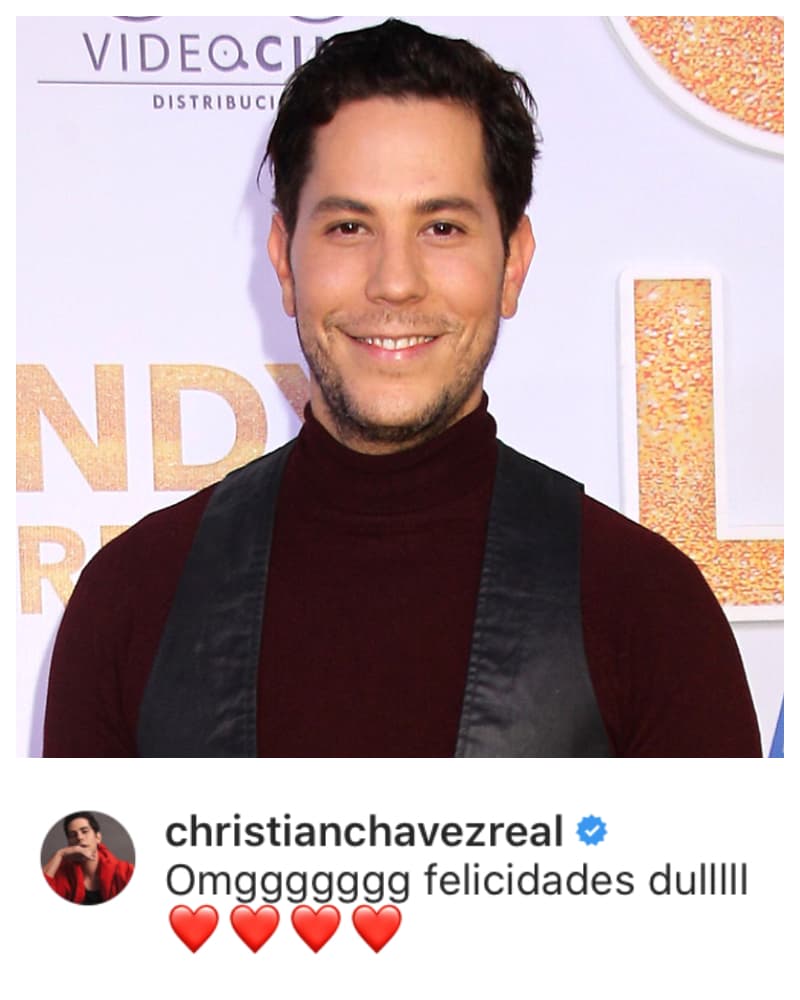 Christian Chávez se mostró sorprendido por la noticia: "OMG, felicidades Dul", comentó.