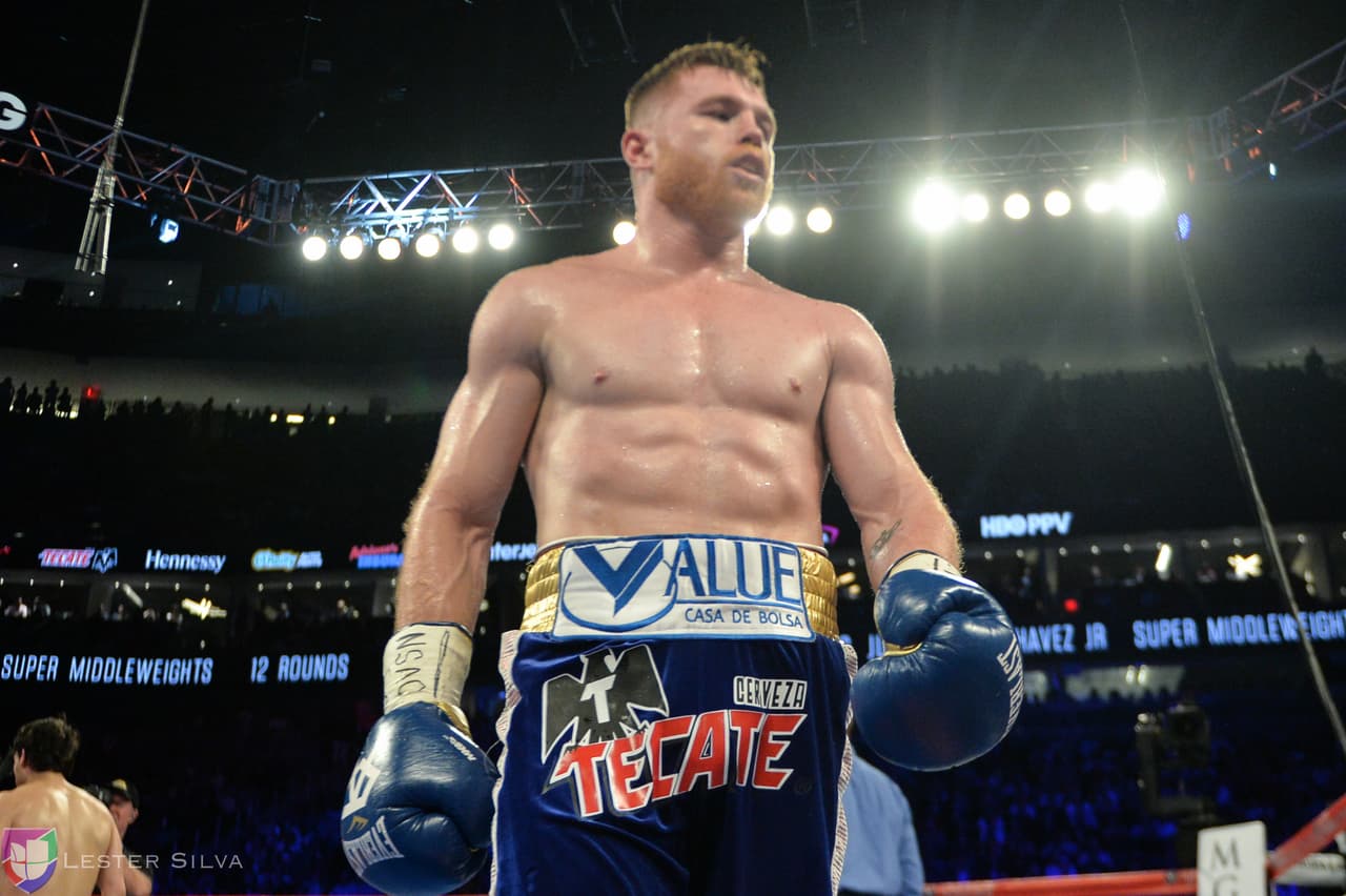 Te acercamos a los golpes que se dieron Saúl 'Canelo' Álvarez en contra de Julio César Chávez Jr., imágenes que te harán sentir en el ring.