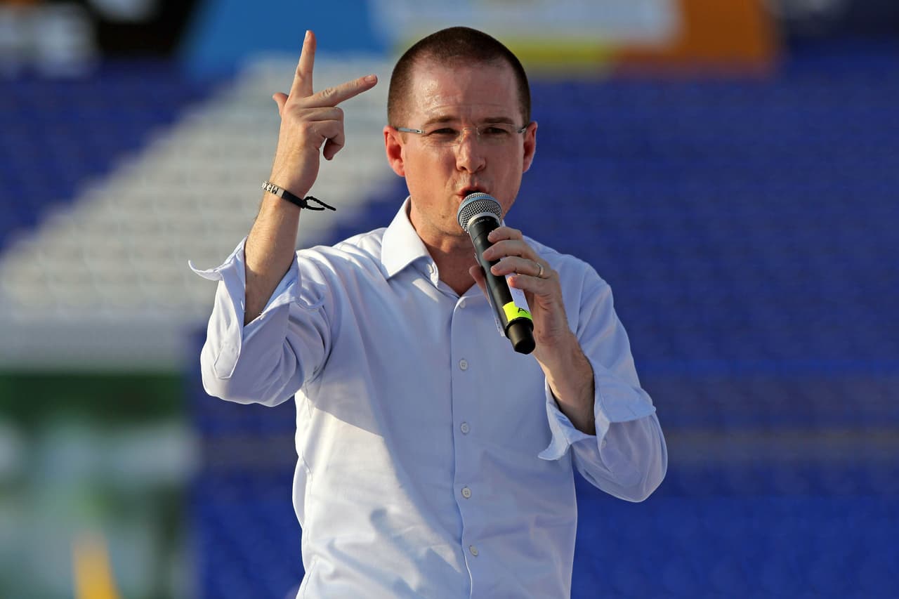 Ricardo Anaya durante un acto de campaña celebrado el Celaya, Guanajuato, el 1 de abril de 2018.