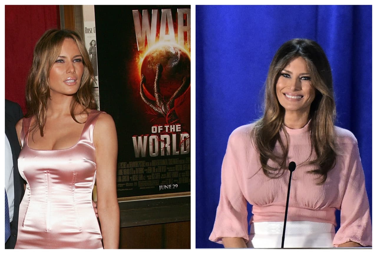 El satín y la seda, tan populares al principio de la década de los 2000 y tan favoritos de la primera dama, han sido reemplazadas por telas menos vistosas, con más cuerpo y menos brillo. Sin dejar su preferencia por exaltar sus atributos, en su discurso en Filadelfia, el 3 de noviembre, eligió una blusa rosa que solo dejaba al descubierto una parte de sus brazos.