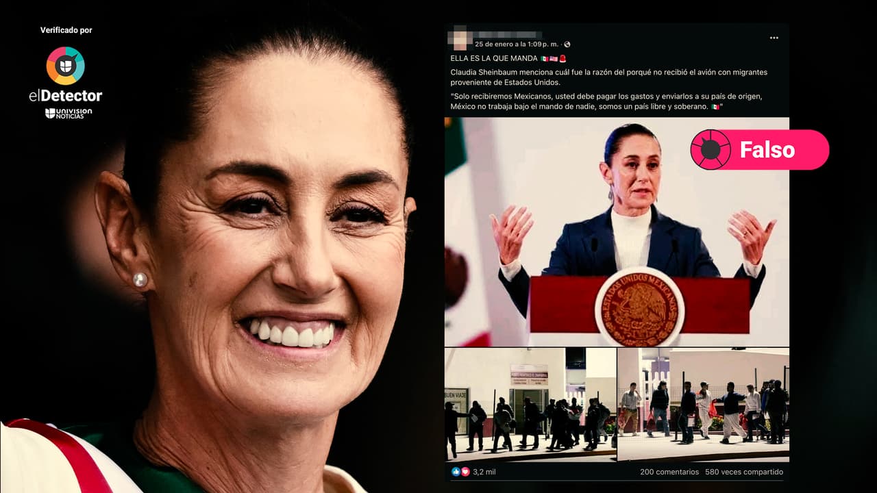 Es falso que Sheinbaum haya dicho que solo aceptará migrantes mexicanos deportados de Estados Unidos