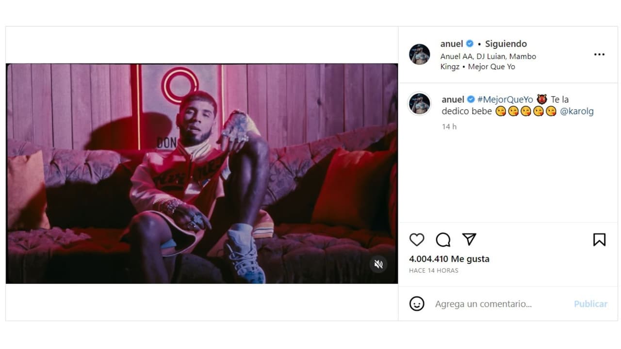 Anuel AA hizo esta publicación en Instagram.