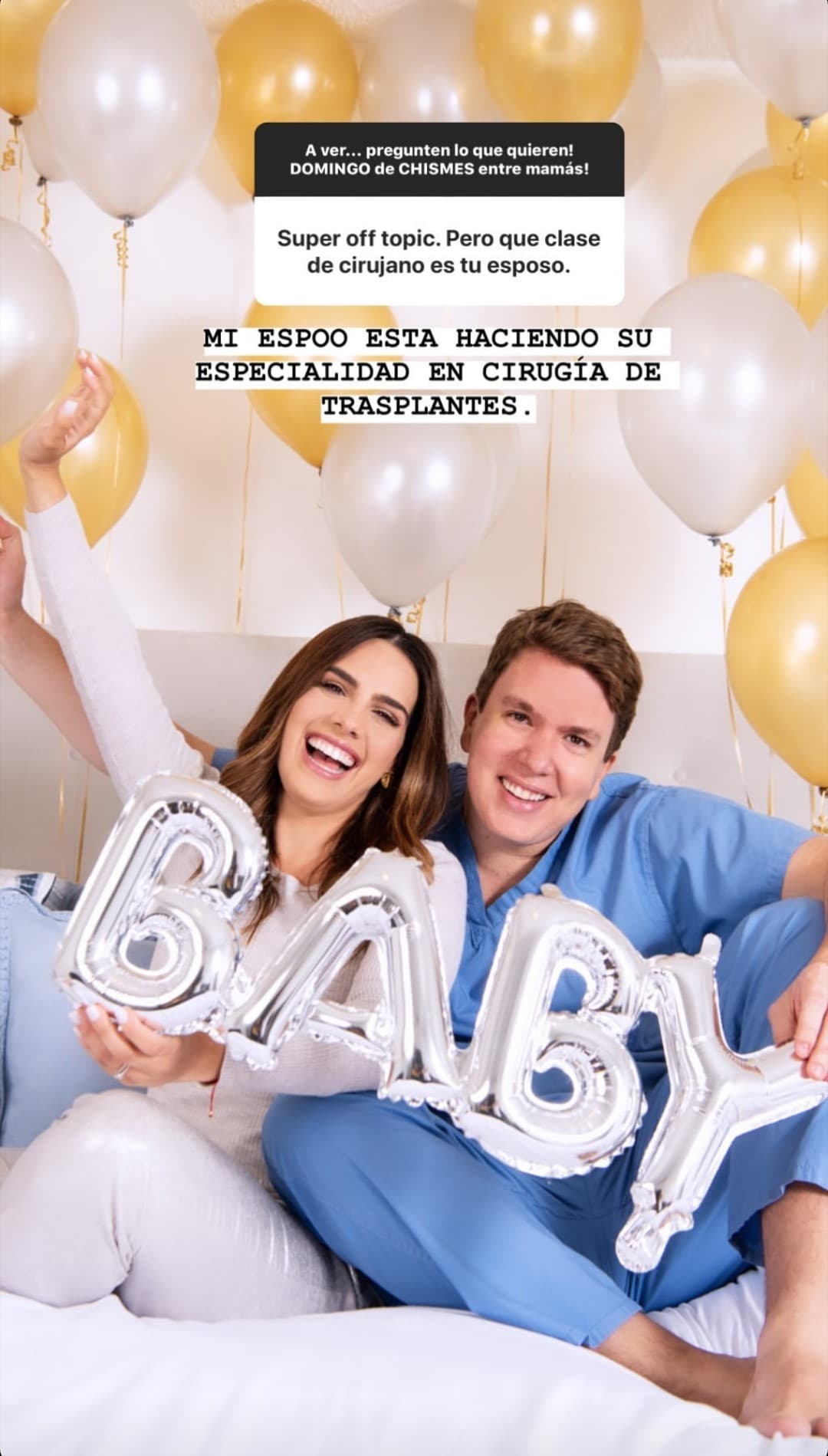 Andrea no se guardó ninguna respuesta y con orgullo señaló cuál es la profesión de su marido.