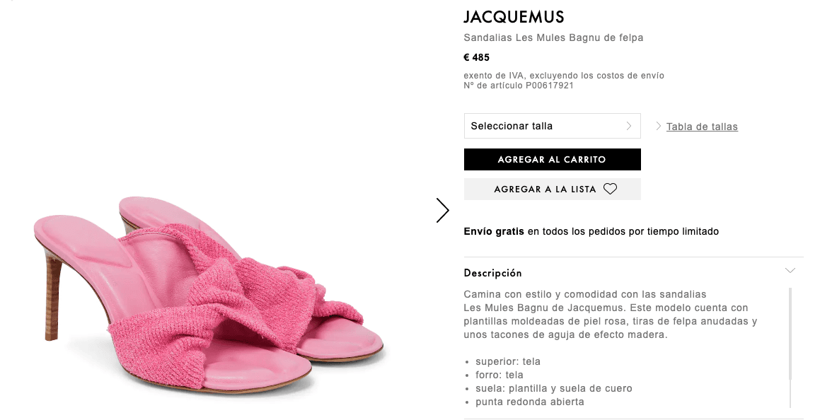 Las zapatillas de felpa Jacquemus son parte de la colección de Kylie Jenner