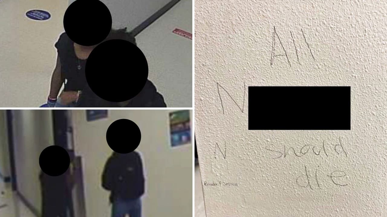 Dos estudiantes son acusadas de escribir un mensaje racista en la escuela Rosemont