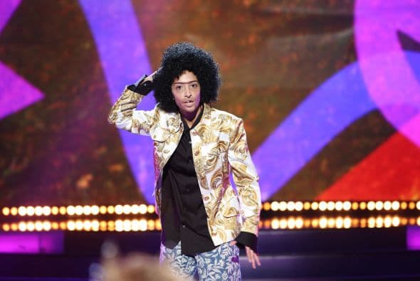 La comedia formó parte de esta segunda gala. Esta chica interpretó a un gracioso personaje.