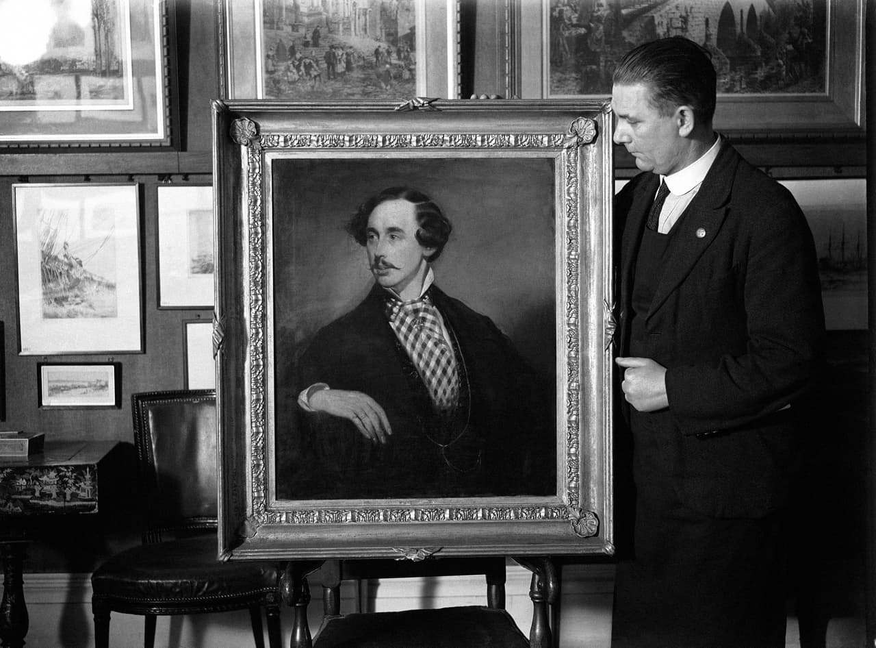 Un retrato del escritor Charles Dickens.