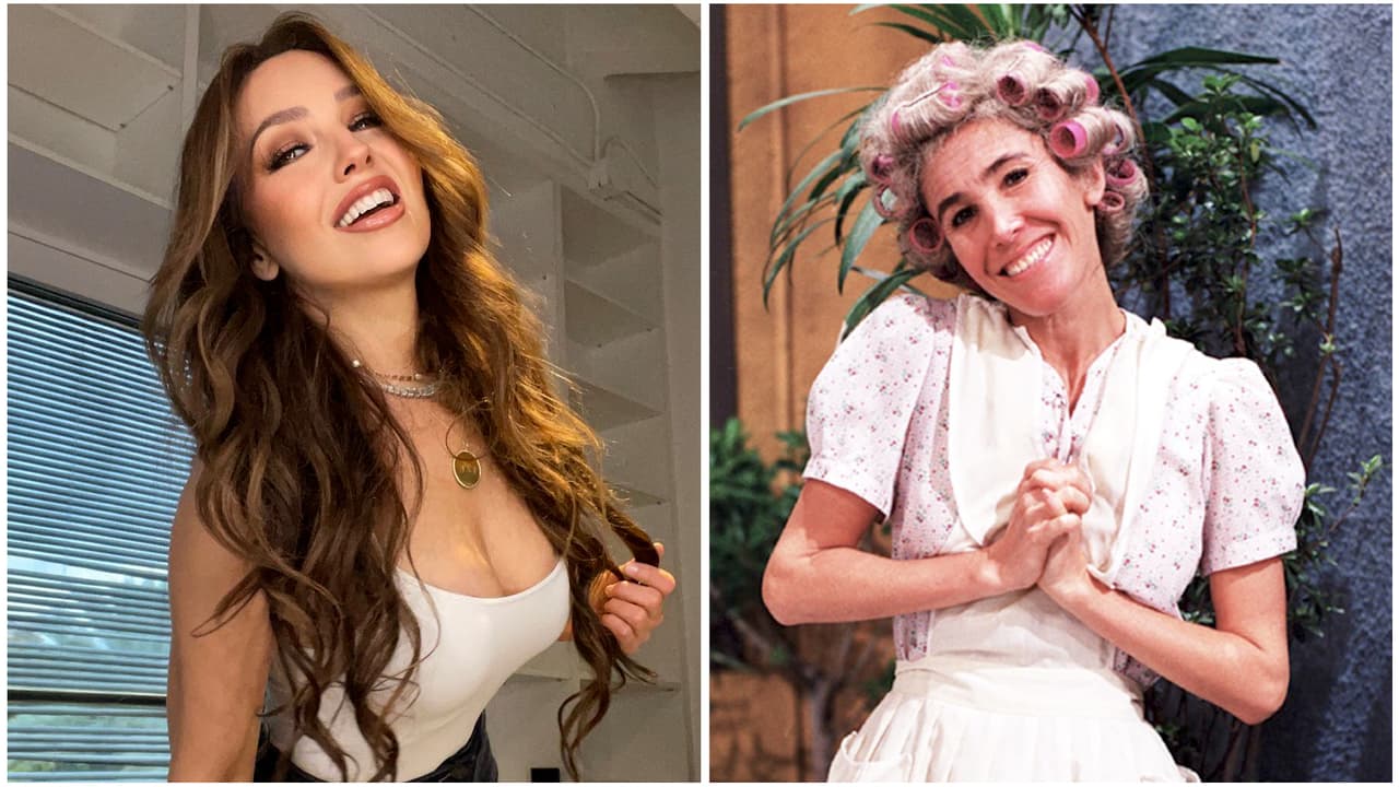 Thalía estrena look al estilo 'Doña Florinda' y asegura que quedó muy “linda” con su nuevo flequillo