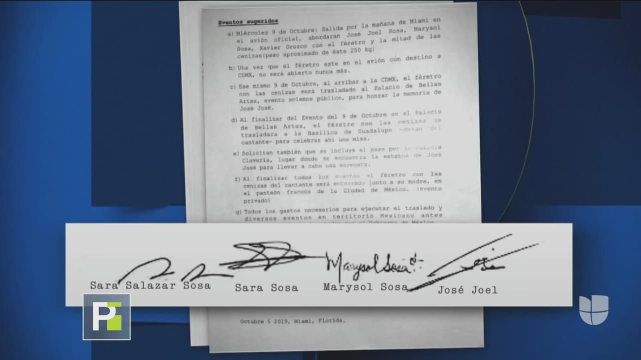 Lo que pasará con las cenizas del ‘Príncipe de la Canción’ ya ha sido establecido en un documento que firmaron José Joel, Marysol y Sarita, y que fue aprobado por Sara Salazar Sosa, viuda del cantante.