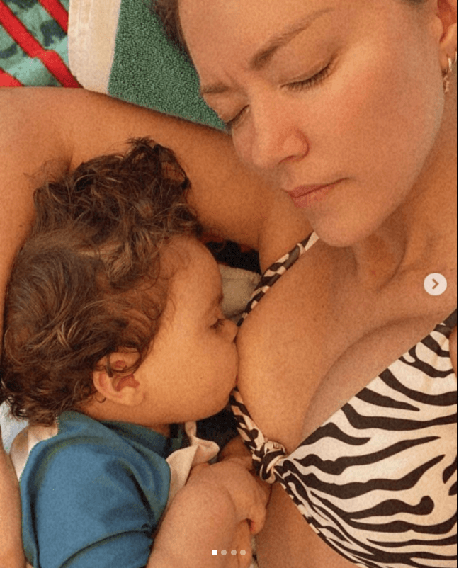 Fernanda Castilo y su hijo, Liam