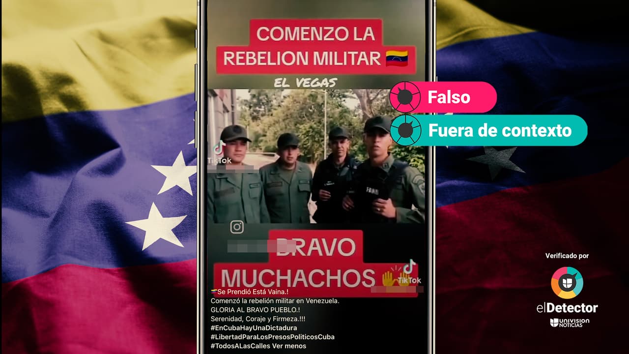 Es falso que ese video muestre a militares venezolanos que se rebelaron contra Maduro este 2025: está fuera de contexto