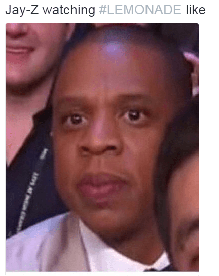 La cara que puso Jay Z cuando estaba viendo “Lemonade”…