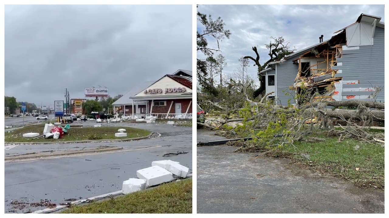 Zonas residenciales y comerciales son golpeadas por paso de tornado en Ocala 