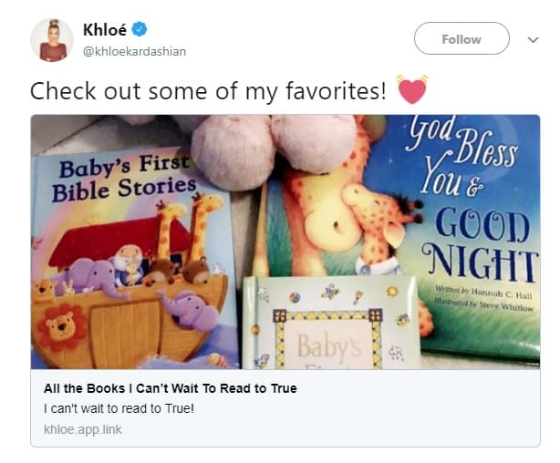 A unos días de estrenarse como mamá, la menor de las Kardashian publicaba un post sobre los libros que tenía planeado leer a su primogénita.