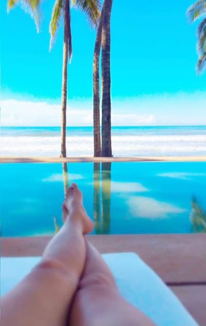 Así amaneció Galilea Montijo en Acapulco, México.